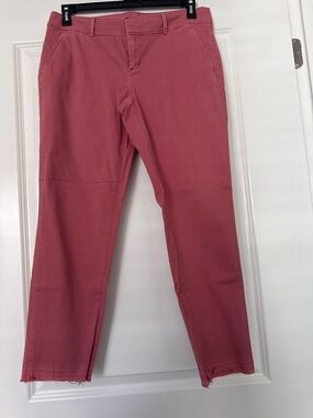 Loft Women's Rose Pink Straight-Leg Pants